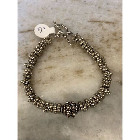 7” Handmade Bali Sterling Silver Bracelet #sterling silver bracelet - Picture 3 of 4